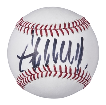 Donald Trump Autographed Baseball (PSA/DNA)
